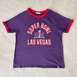 Super Bowl LVIII Las Vegas Ringer Tee T-Shirt '47 Brand 2024 Large